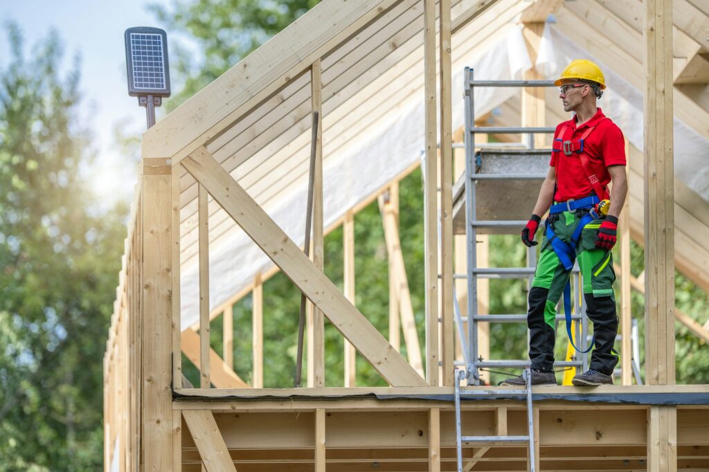 Professional Construction Worker and the House Project